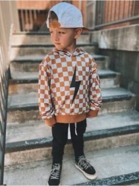 Little Rad Things Checkered Spark Hoodie